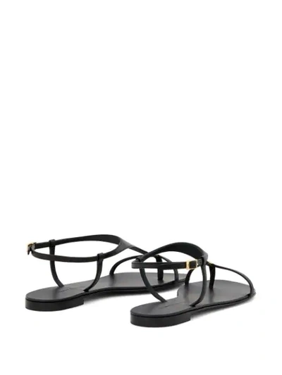 Shop Giuseppe Zanotti Katharina Flat Sandals In Black