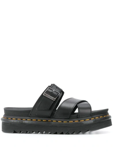 Shop Dr. Martens' Myles Slip-on Sandals In Black