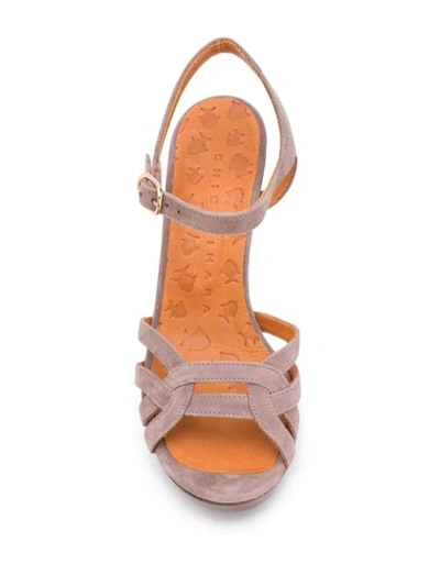 Shop Chie Mihara 90mm Open Toe Sandals In Grey