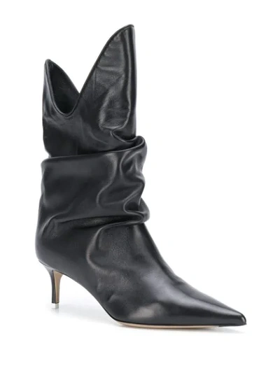 Shop Attico Slouchy 60mm Ankle Boots In Black