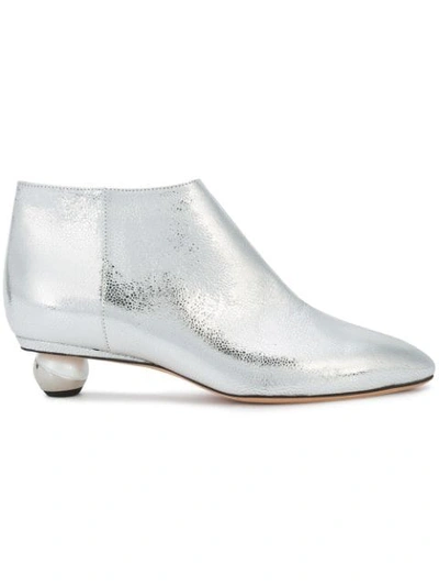 Shop Alchimia Di Ballin Pearl Heel Boots In Grey