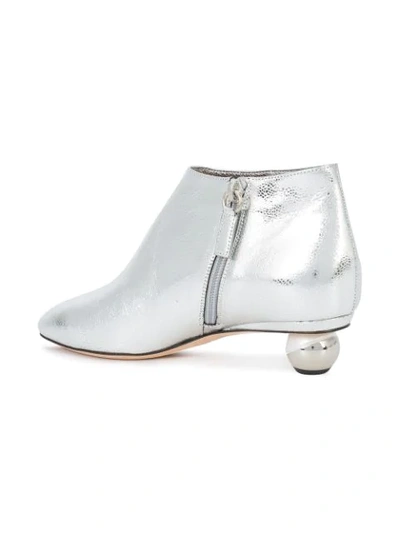 Shop Alchimia Di Ballin Pearl Heel Boots In Grey