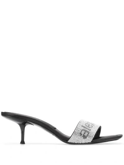 Shop Alexander Wang 65mm Jessie Sandals In Silver