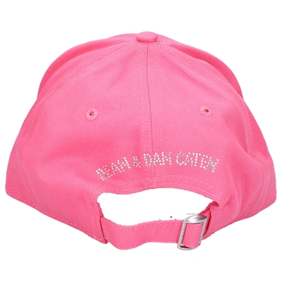 Shop Dsquared2 Snapback Cap Cargo Gabardine In Pink