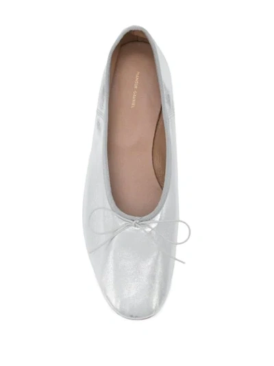 Shop Mansur Gavriel Dream Ballerina Shoes In Silver