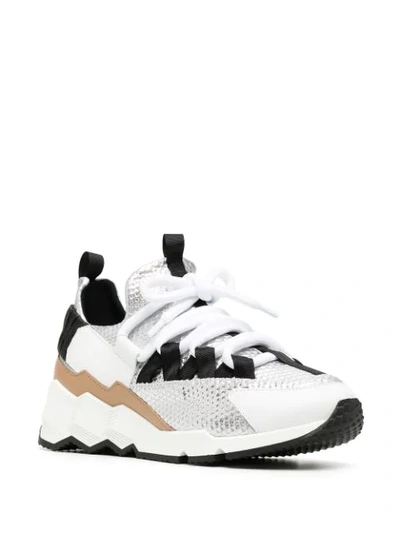 Shop Pierre Hardy Trek Comet Sneakers In White