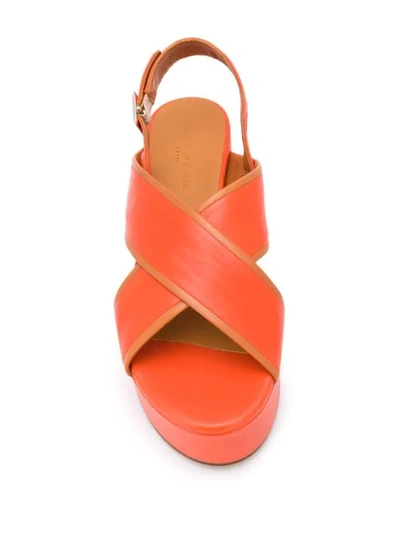 Shop Clergerie Myrta Platform Sandals In Orange
