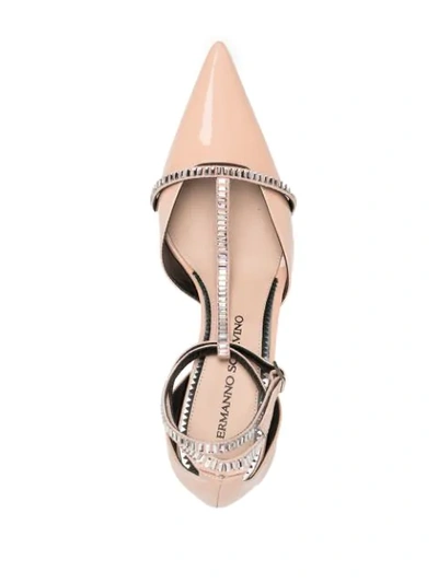 Shop Ermanno Scervino Crystal-embellished Pumps In Pink