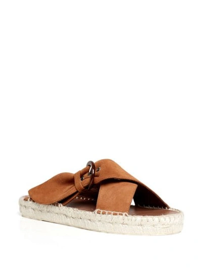 Shop Tabitha Simmons Buckled Espadrille Sandals In Brown