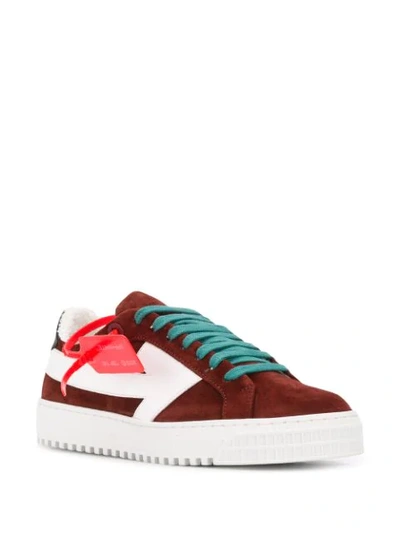 Shop Off-white Arrows Low-top Sneakers In Brown