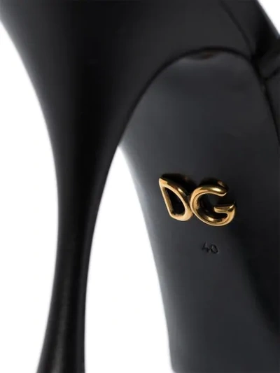 Shop Dolce & Gabbana Amore 90mm Logo Plaque Sandals In Black