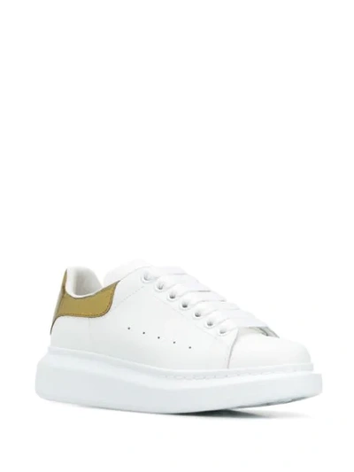 Shop Alexander Mcqueen Metallic Oversized Low-top Sneakers In White