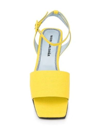 Shop Nicole Saldaã±a Amanda Sandals In Yellow