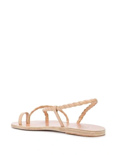 Shop Ancient Greek Sandals Woven Strap Sandals In Neutrals