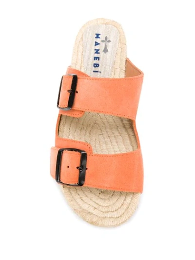 Shop Manebi Nordic Buckled Sandals In Orange