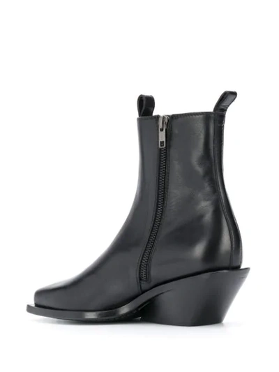 Shop Ann Demeulemeester Tapered Heel Ankle Boots In Black