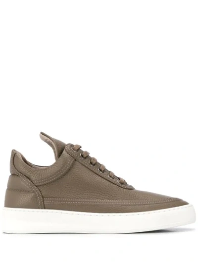 Shop Filling Pieces Lace-up Low Tops In Brown