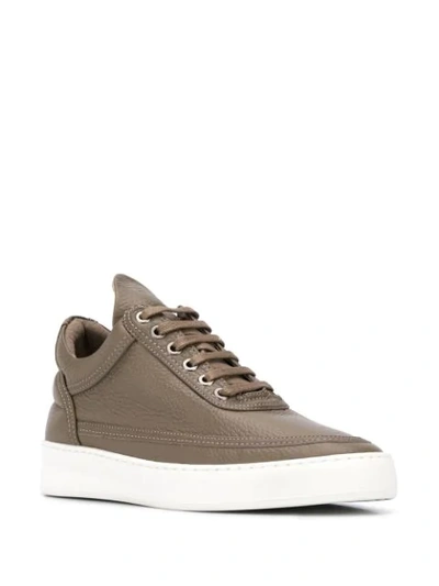 Shop Filling Pieces Lace-up Low Tops In Brown