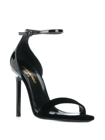 Shop Saint Laurent Amber Sandals In Black