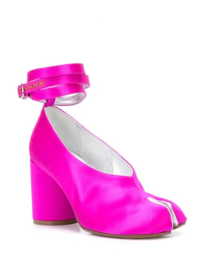 Shop Maison Margiela Tabi Wrap-around Ankle Strap Pumps In Pink