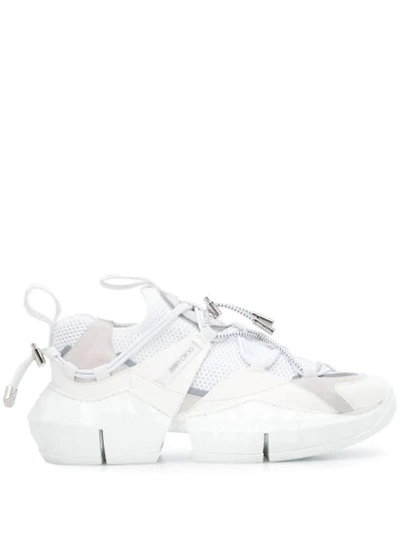 Shop Jimmy Choo Diamond Trail Low-top Sneakers In White