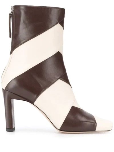 Shop Wandler Isa Two Tone Ankle Boots In Brown