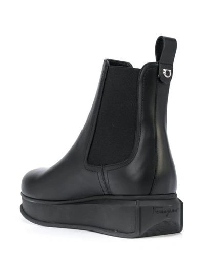 Shop Ferragamo Chelsea Boots In Black