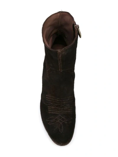 Shop Fauzian Jeunesse Western Style Boots In Black