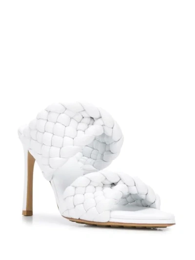 Shop Bottega Veneta Bv Curve Sandals In White