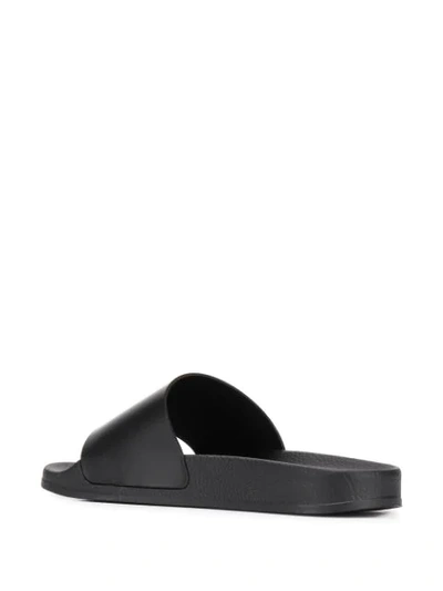 Shop Off-white Contrasting Logo Slides In Black