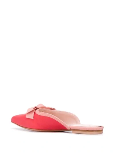 Shop Anna Baiguera Bow-detail Flat Mules In Pink