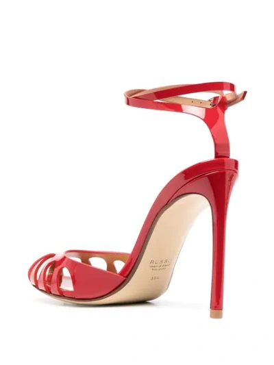 Shop Francesco Russo Cut-out Buckle-strap Sandals In Red