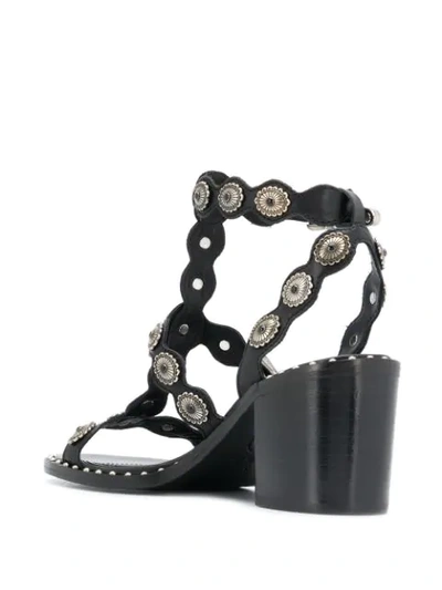 Shop Ash Navajo 75mm Embellished Sandals In Black