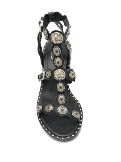 Shop Ash Navajo 75mm Embellished Sandals In Black