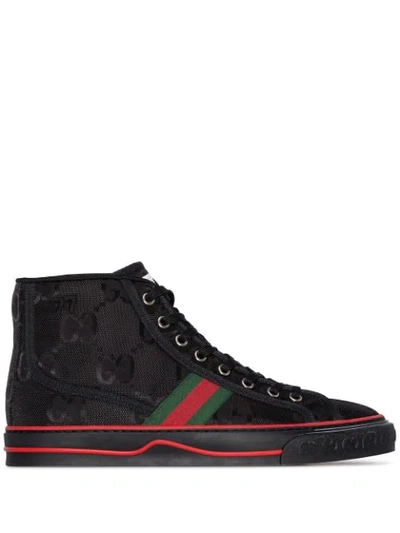 Shop Gucci Off The Grid High Top Sneakers In Black