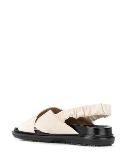 Shop Marni Fussbett Sandals In White