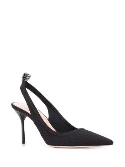 Shop Miu Miu Slingback 90 Pumps In Black