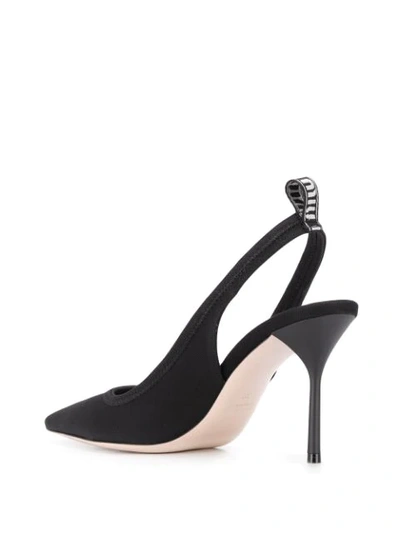 Shop Miu Miu Slingback 90 Pumps In Black