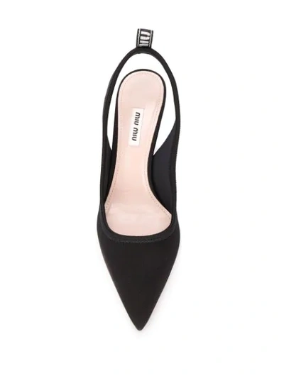 Shop Miu Miu Slingback 90 Pumps In Black