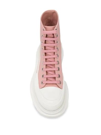 Shop Alexander Mcqueen Lace-up Chunky Trainers In Pink