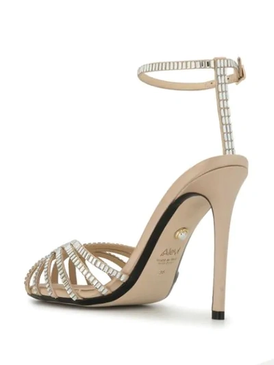 Shop Alevì Penelope 100mm Sandals In Silver