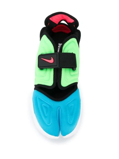 Shop Nike Neon Panelled Sneakers In Blue