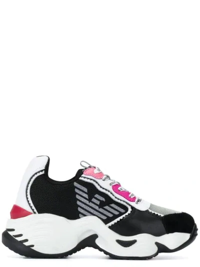 Shop Emporio Armani Chunky Sole Trainers In Pink