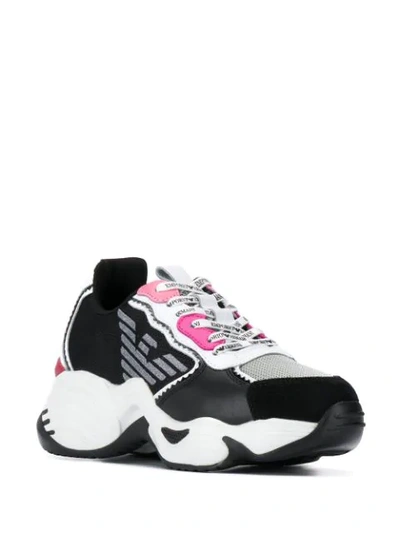 Shop Emporio Armani Chunky Sole Trainers In Pink