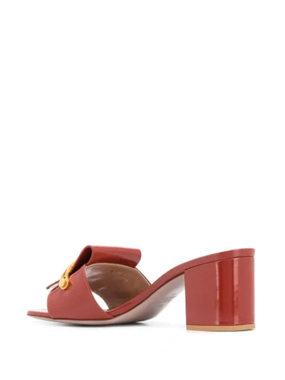 Shop Valentino Vlogo Club Mules In Brown