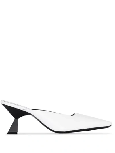 Shop Givenchy 70mm Leather Mules In White