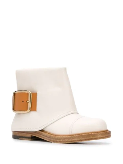 Shop Alexander Mcqueen Cuff Boots In White