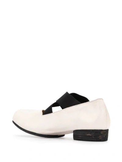 Shop Uma Wang Cross-over Strap Ballerina Shoes In White