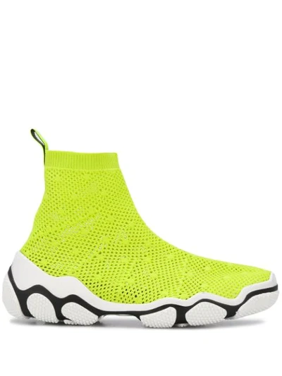 Shop Red Valentino Glam Run Sneakers In Yellow