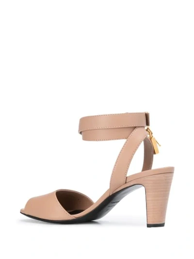 Shop Tom Ford Padlock Detail Sandals In Pink